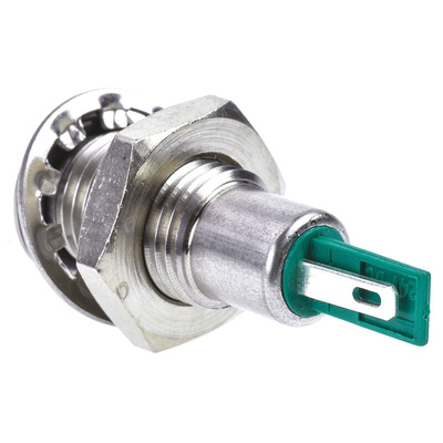 Bulgin Green Panel Mount Indicator, 24V dc, 12.2mm Mounting Hole Size, Solder Tab Termination, IP67