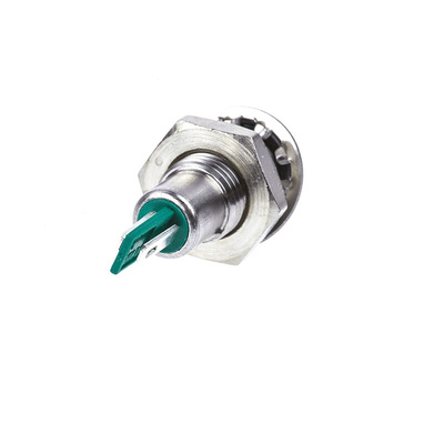 Bulgin Green Panel Mount Indicator, 24V dc, 12.2mm Mounting Hole Size, Solder Tab Termination, IP67