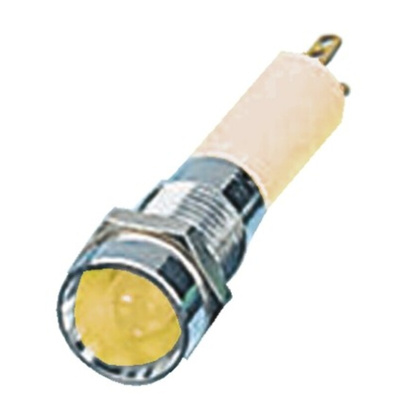 CML Innovative Technologies Yellow Panel Mount Indicator, 12V, 8mm Mounting Hole Size