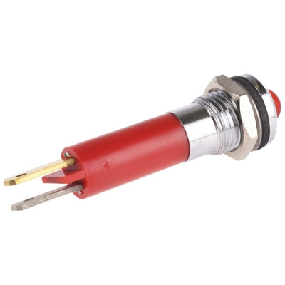 CML Innovative Technologies Red Panel Mount Indicator, 12V, 8mm Mounting Hole Size