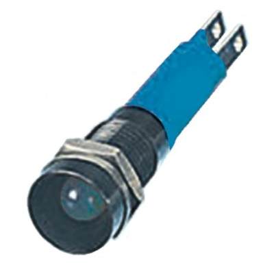 CML Innovative Technologies Blue Panel Mount Indicator, 24V, 8mm Mounting Hole Size, Solder Tab Termination, IP67
