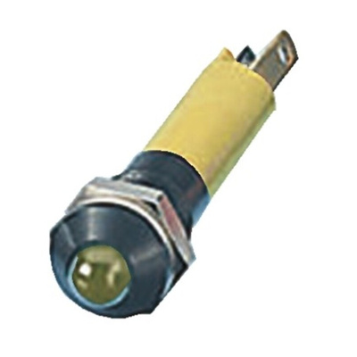 CML Innovative Technologies Yellow Panel Mount Indicator, 12V, 8mm Mounting Hole Size