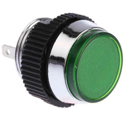 Signal Construct Green Panel Mount Indicator, 12 → 14V, 16mm Mounting Hole Size, IP67