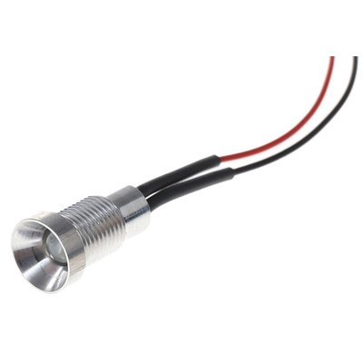 Oxley Blue Panel Mount Indicator, 8mm Mounting Hole Size, Lead Wires Termination, IP67
