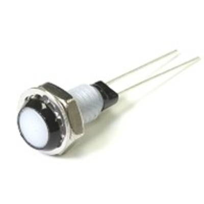 Marl Green Panel Mount Indicator, 8 → 48V, 5.9 x 4.8mm Mounting Hole Size, Lead Pin Termination