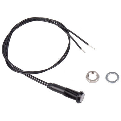 Marl Red Panel Mount Indicator, 8 → 48V, 5.9 x 4.8mm Mounting Hole Size, Lead Pin Termination