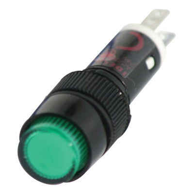 Idec Green Panel Mount Indicator, 24V ac/dc, 8.1mm Mounting Hole Size, Solder Tab Termination