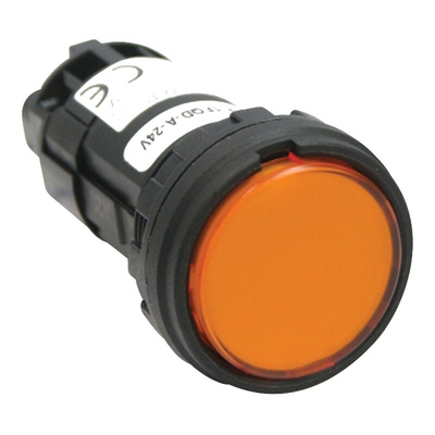 Idec Orange Panel Mount Indicator, 24.1 x 22.3mm Mounting Hole Size, Screw Terminal Termination