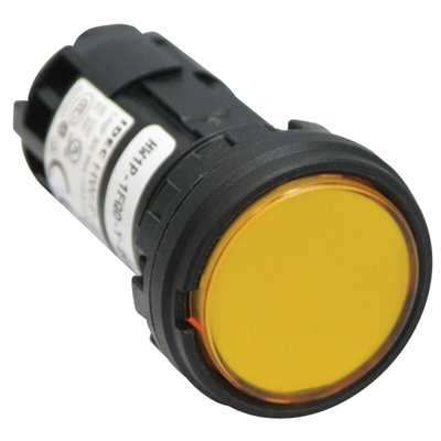 Idec Yellow Panel Mount Indicator, 24.1 x 22.3mm Mounting Hole Size, Screw Terminal Termination