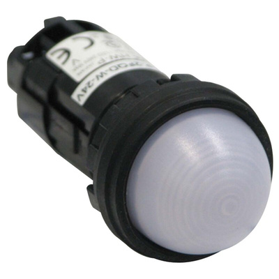 Idec White Panel Mount Indicator, 24.1 x 22.3mm Mounting Hole Size