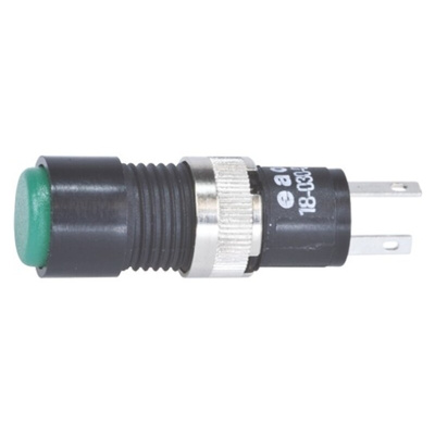 EAO Green Panel Mount Indicator, 2.2V dc, 8mm Mounting Hole Size