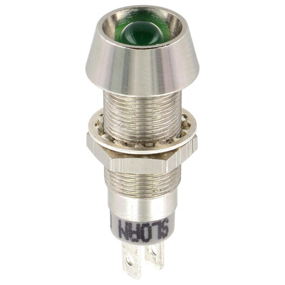 Sloan Green Panel Mount Indicator, 5 → 28V, 8.2 x 7.6mm Mounting Hole Size, IP68