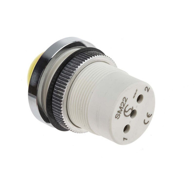 Signal Construct Yellow Panel Mount Indicator, 20 → 28V, 22mm Mounting Hole Size, IP67