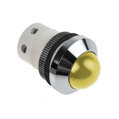 Signal Construct Yellow Panel Mount Indicator, 20 → 28V, 22mm Mounting Hole Size, IP67
