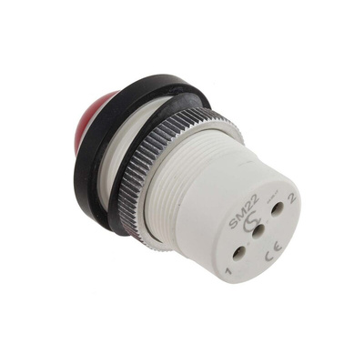 Signal Construct Red Panel Mount Indicator, 20 → 28V, 22mm Mounting Hole Size, IP67