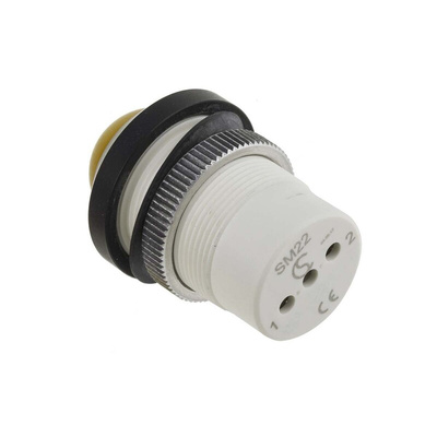 Signal Construct Yellow Panel Mount Indicator, 20 → 28V, 22mm Mounting Hole Size, IP67