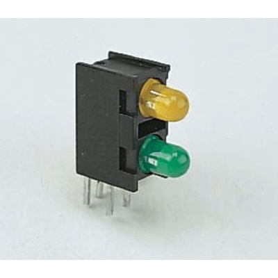 Schurter 0035.9675.2, Green & Red Right Angle PCB LED Indicator