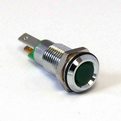 CML Innovative Technologies 1901X05X Series Green Panel Mount Indicator, 2.2V, 8mm Mounting Hole Size, IP67