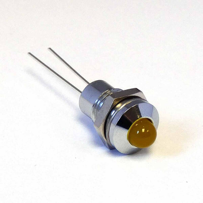 CML Innovative Technologies 1904X00X Series Yellow Panel Mount Indicator, 2.1V, 8mm Mounting Hole Size