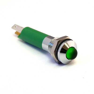 CML Innovative Technologies 1908X35X Series Green Panel Mount Indicator, 24V dc, 8mm Mounting Hole Size, IP67