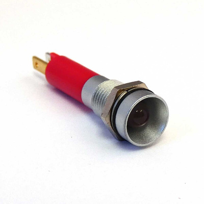 CML Innovative Technologies 190BX35X Series Red Panel Mount Indicator, 24V dc, 8mm Mounting Hole Size, IP67