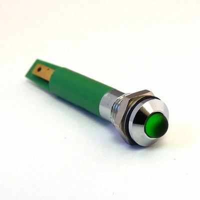 CML Innovative Technologies 1951X23X Series Green Panel Mount Indicator, 230V ac, 8mm Mounting Hole Size, IP67
