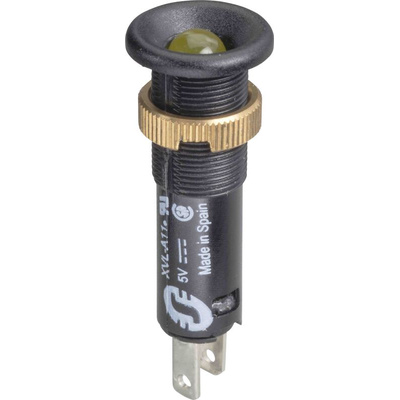 Schneider Electric XVL Series Yellow Panel Mount Indicator, 12V, 8mm Mounting Hole Size, IP40