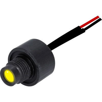 Oxley STR501 Series Yellow Indicator, 24V dc, 8mm Mounting Hole Size, Lead Wires Termination, IP68