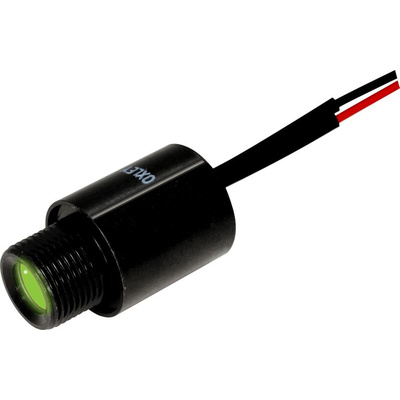 Oxley STR5LH10 Series Green Indicator, 12V dc, 10mm Mounting Hole Size, Lead Wires Termination, IP68