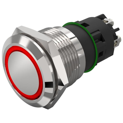 EAO 82 Series Green, Red Indicator, 24V dc, 19mm Mounting Hole Size, IP65, IP67