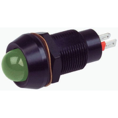 Marl Red Panel Mount Indicator, 2V dc, 12.7mm Mounting Hole Size, Solder Tab Termination