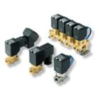 2 port NC solenoid valve oil DIN connector 24V dc 2mm orifice 1/4" bspp ported