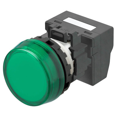 Omron M22N Series White Indicator, 100 → 120V ac, 22mm Mounting Hole Size, Screw Terminal Termination, IP66