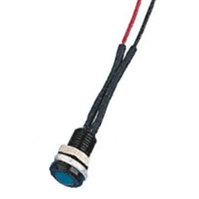 Oxley Blue Panel Mount Indicator, 3.6V, 6.4mm Mounting Hole Size, Lead Wires Termination, IP66