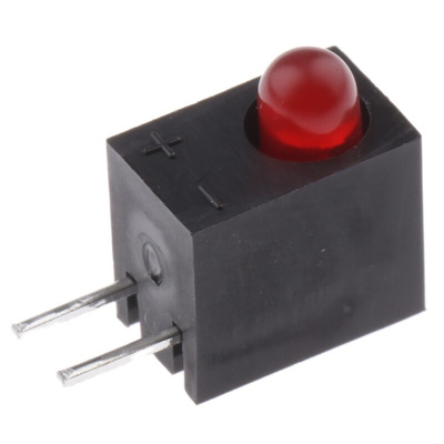 Kingbright L-93A8CB/1ID, Red Right Angle PCB LED Indicator, Through Hole 2.5 V