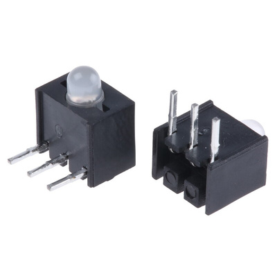 Kingbright L-130WDT/1EGW, Green & Red Right Angle PCB LED Indicator, Through Hole 2.5 V