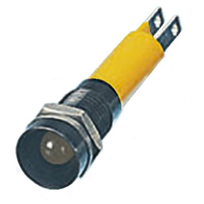 CML Innovative Technologies Yellow Panel Mount Indicator, 12V, 8mm Mounting Hole Size