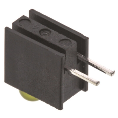Dialight 551-1207F, Yellow Right Angle PCB LED Indicator, Through Hole 1.8 V