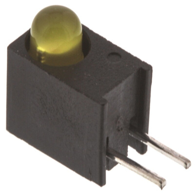 Dialight 551-1207F, Yellow Right Angle PCB LED Indicator, Through Hole 1.8 V