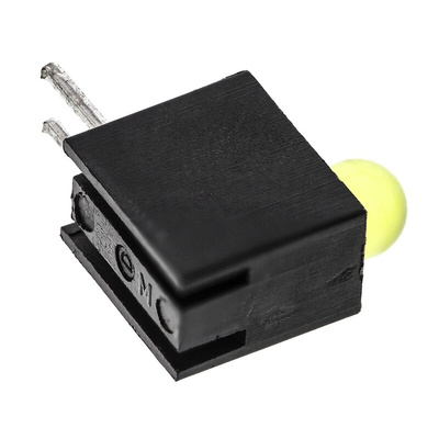 Dialight 551-0307F, Yellow Right Angle PCB LED Indicator, Through Hole 2.1 V