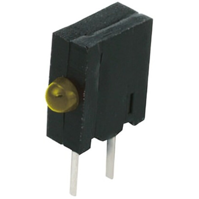 Kingbright KM2520EH/1YD, Yellow Right Angle PCB LED Indicator, Through Hole 2.5 V