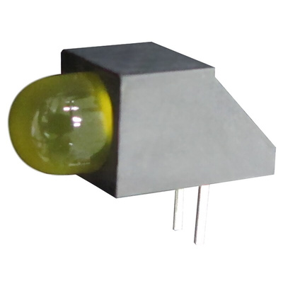 Kingbright L-1503CB/1LYD, Yellow Right Angle PCB LED Indicator, Through Hole 2.5 V