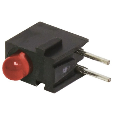 Bivar H100CHDL, Red Right Angle PCB LED Indicator, Through Hole 2.2 V