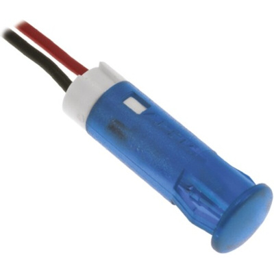 Apem Blue Panel Mount Indicator, 24V dc, 6mm Mounting Hole Size, Lead Wires Termination