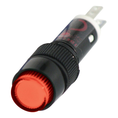 Idec Red Panel Mount Indicator, 24V ac/dc, 8.1mm Mounting Hole Size, Solder Tab Termination