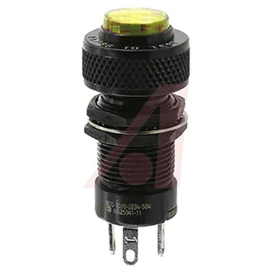 Dialight Yellow Panel Mount Indicator, 11.9mm Mounting Hole Size