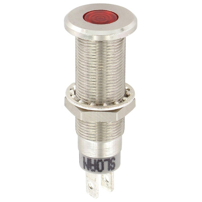Sloan Red Panel Mount Indicator, 5 → 28V, 8.2 x 7.6mm Mounting Hole Size, IP68