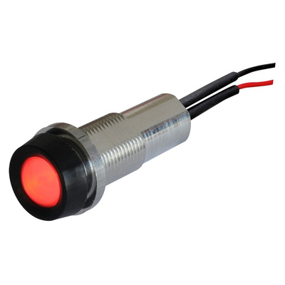 Oxley Red Panel Mount Indicator, 10.2mm Mounting Hole Size, IP68