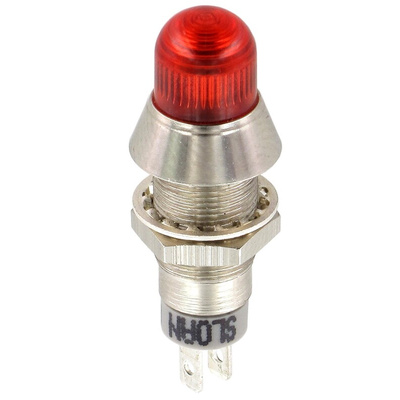 Sloan Red Panel Mount Indicator, 5 → 28V dc, 8.2mm Mounting Hole Size, FASTON Termination, IP68