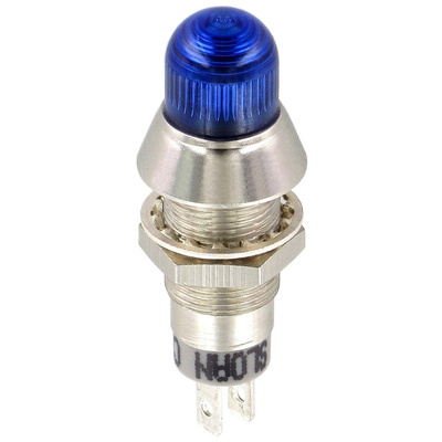 Sloan Blue Panel Mount Indicator, 5 → 28V dc, 8.2mm Mounting Hole Size, FASTON Termination, IP68